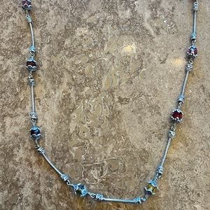 Brighton gem stone color crystals long necklace.